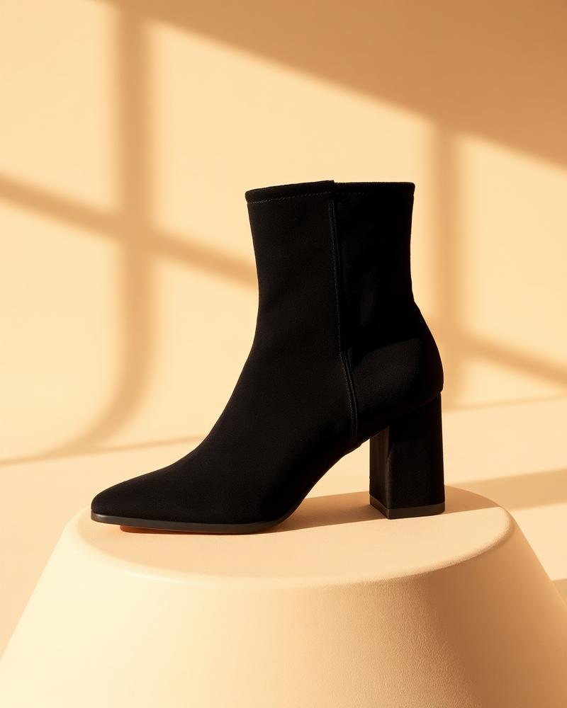 Prada Suede Block Heel Bootie